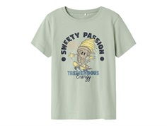 Name It t-shirt aqua grey with ice cream motif  